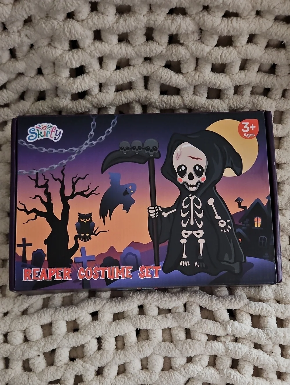 Skirfy Kids Black Reaper Costume Set Halloween New Ages 3 + Cosplay